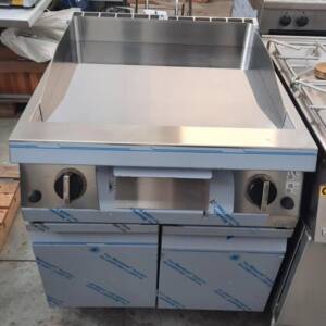 Fry-top a gas p/liscia cromata